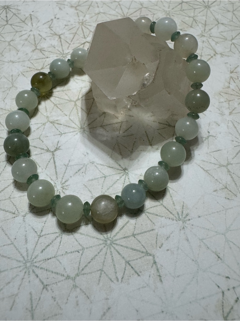 JADE BRACELET WITH STERLING SILVER